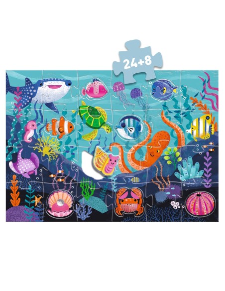 Puzle Gegant Tactilo Mar - 28+4 pcs.