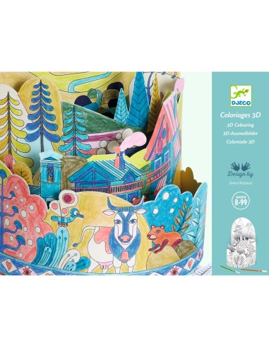 Colorear Diorama En la cima del Mundo