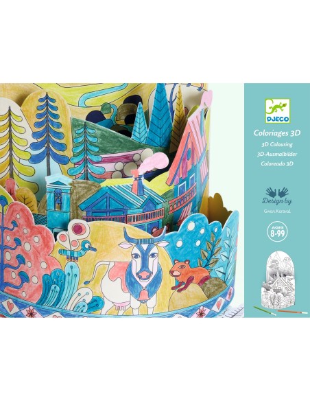 Colorear Diorama En la cima del Mundo