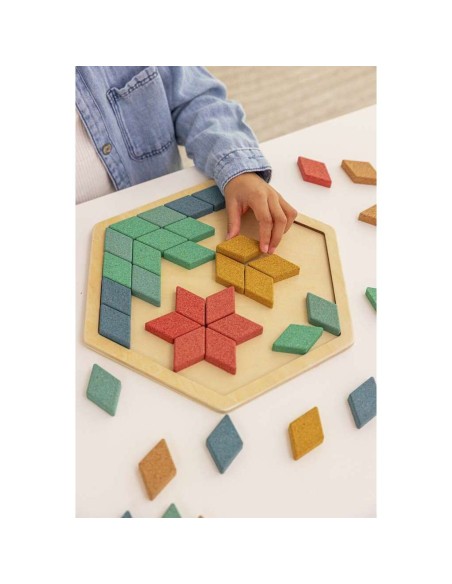 Mosaico de corcho de colores