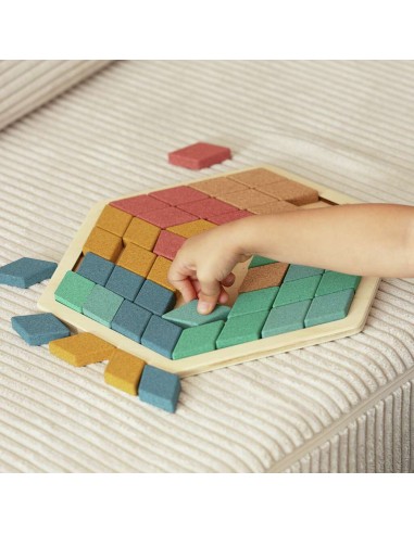 Mosaico de corcho de colores