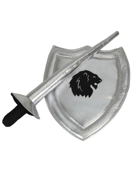 Espada y escudo de caballero