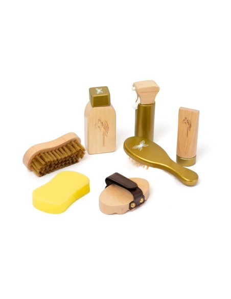 Set de limpieza de caballos de madera