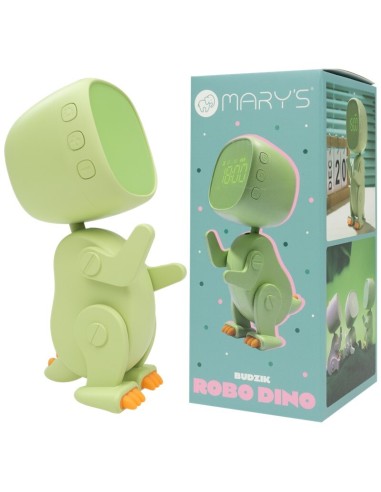 Reloj Despertador Robo-Dino Verde