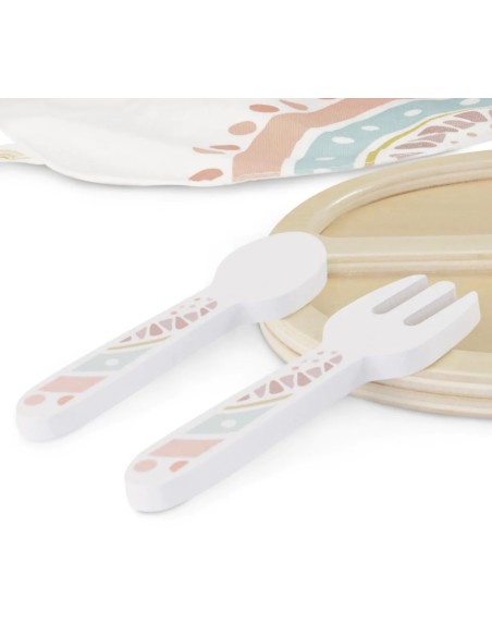 Set d'alimentació de fusta per a nines