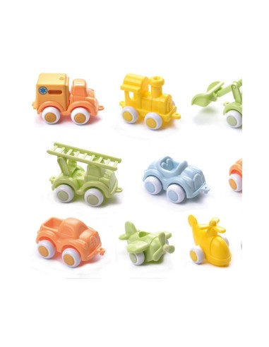 Vehicles de joguina de colors pastel...