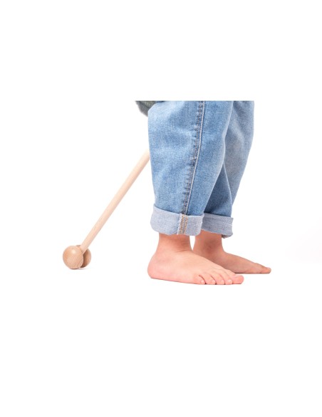 Caballo palo de escoba de madera