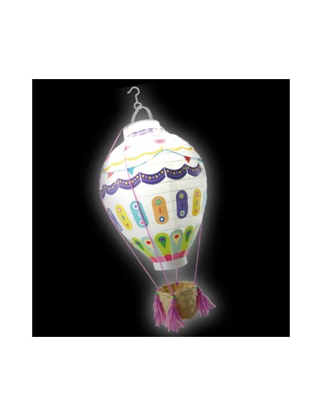Globo aerostático con luz - Manualidad