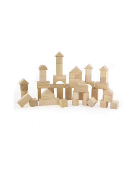 Construcció Fusta Natural 50 pcs - Joguines Bio