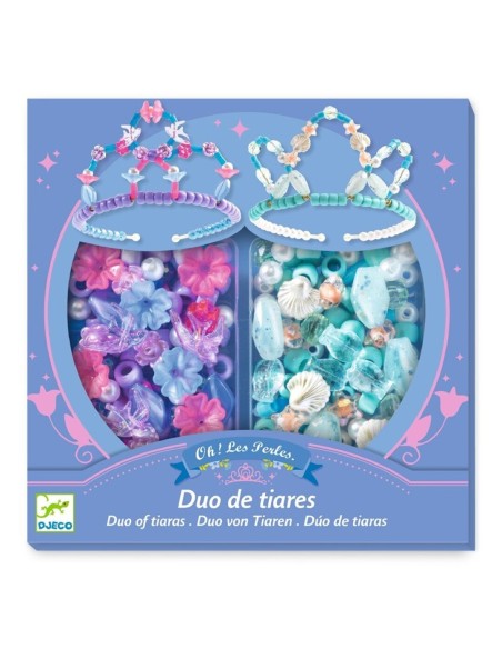 Perlas dúo de tiaras Azul