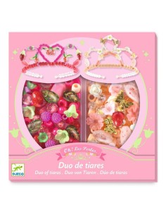 Perlas dúo de tiaras Rosa