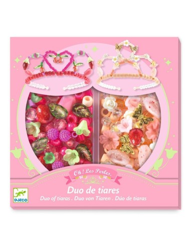 Perlas dúo de tiaras Rosa