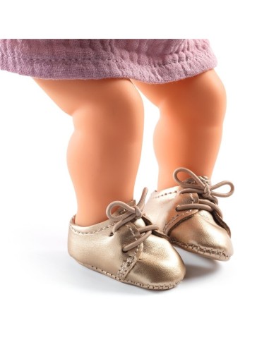 Zapatos dorados para muñecas - Poméa