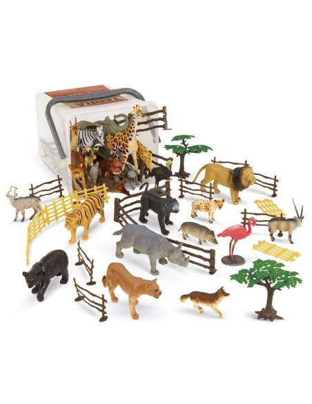 Cubo amarillo Animales de la Jungla - 60 piezas