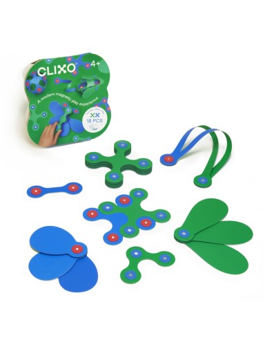 Clixo Itsy Pack Verd/Blau - 18 peces