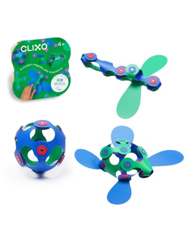 Clixo Itsy Pack Verd/Blau - 18 peces