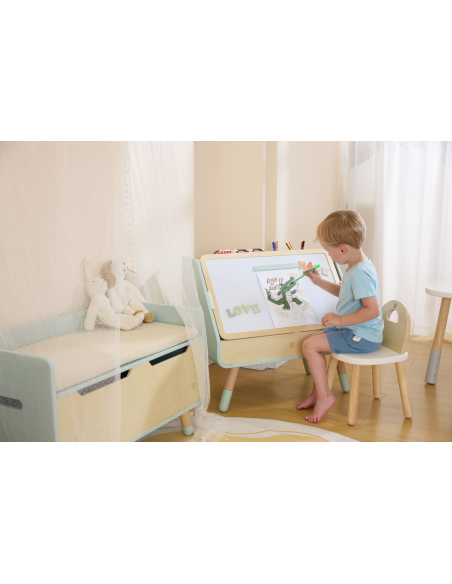 Taula de dibuix i biblioteca 2 en 1