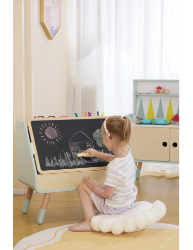 Mesa de dibujo y biblioteca 2 en 1