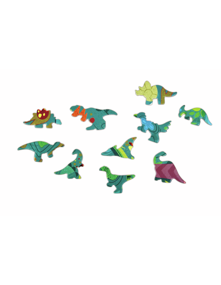 Puzle de Suelo Brillante de Dinosaurios - 200 pzs
