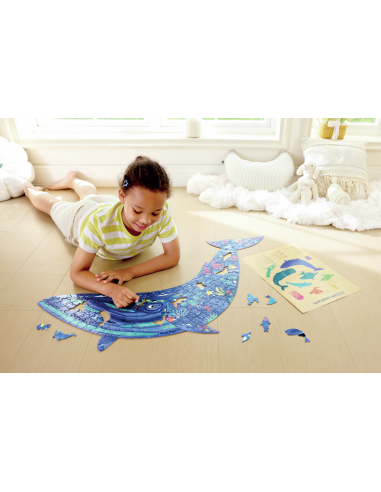 Puzle de Suelo Brillante de Ballena -...