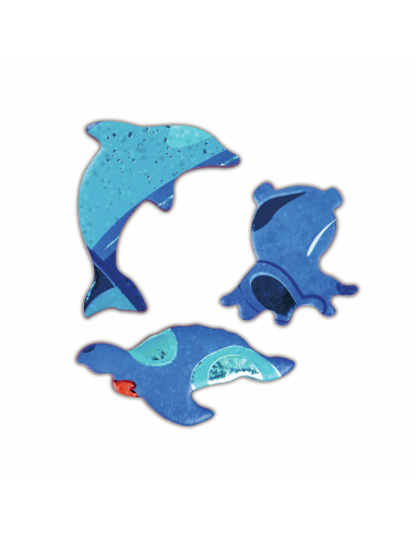 Puzle de Suelo Brillante de Ballena -...