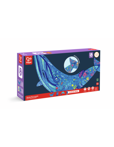Puzle de Suelo Brillante de Ballena -...