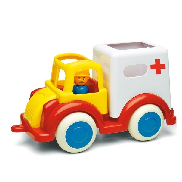 Ambulància de joguina amb 2 personatges