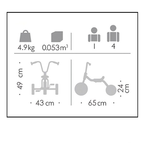 Tricicle infantil de 2 a 4 anys