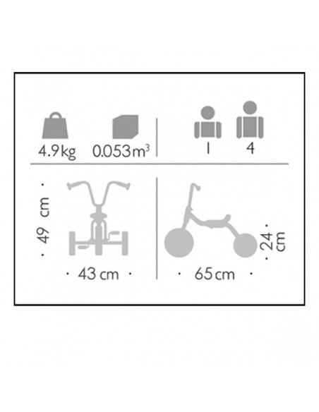 Tricicle infantil de 2 a 4 anys