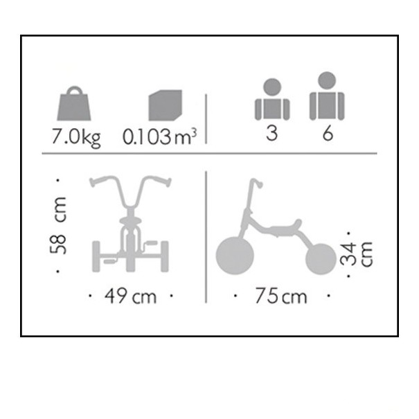 Triciclo de 3 a 6 años