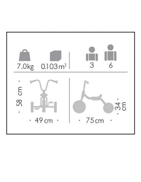 Triciclo de 3 a 6 años