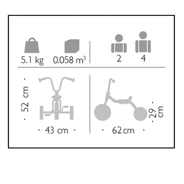 Tricicle de 2 a 4 anys