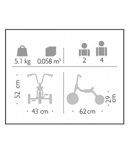 Tricicle de 2 a 4 anys