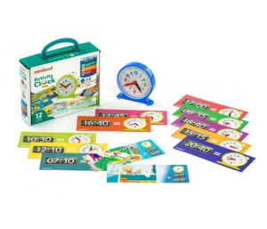 reloj con fichas de actividades